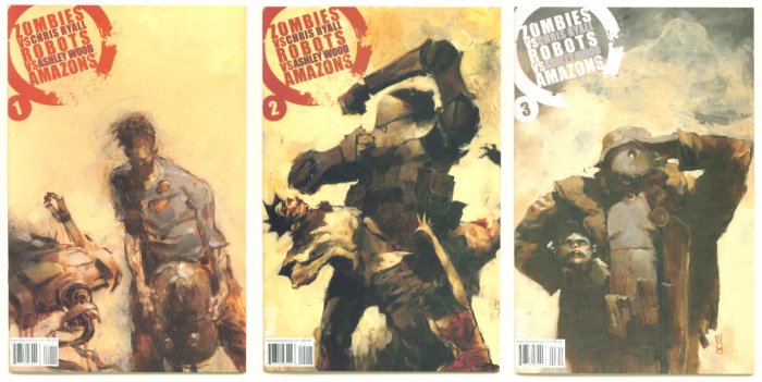 ZOMBIES VS ROBOTS VS AMAZONS 1 2 3 FULL RUN IDW COMICS