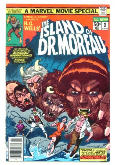 The ISLAND of Dr. MOREAU Marvel Movie Comics 1977 Very Fine