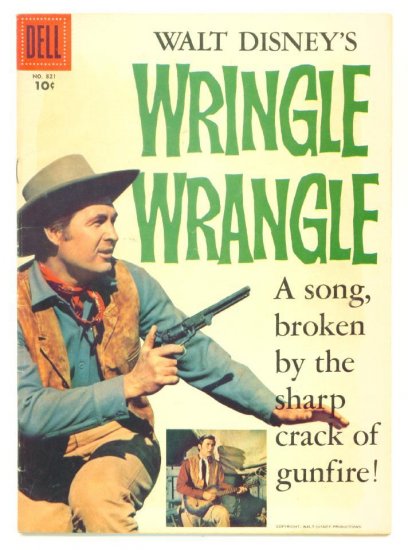 WRINGLE WRANGLE Dell Comics 1956 Fess Parker Walt Disney Western