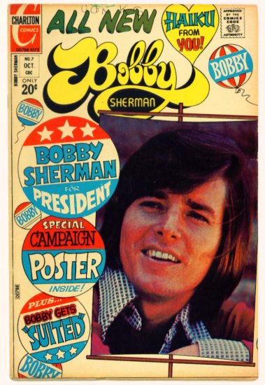 BOBBY SHERMAN #7 Charlton Comics 1972 Photo Cover