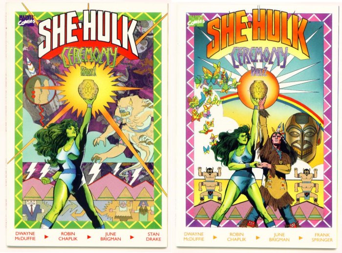 SHE-HULK CEREMONY #1 and #2 Lot Marvel Comics 1989 Complete set
