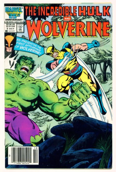 INCREDIBLE HULK and WOLVERINE #1 Marvel Comics 1986