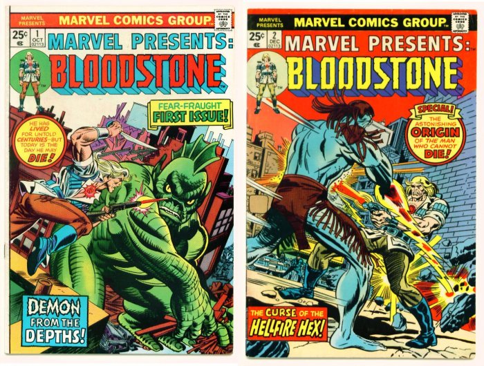 BLOODSTONE Marvel Presents #1 and #2 Marvel Comics 1975 Monster Hunter