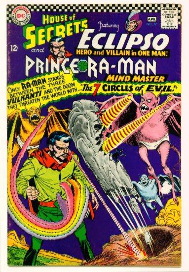 HOUSE of SECRETS #77 DC Comics 1966 Eclipso Ra-Man