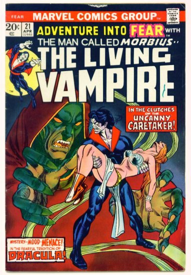 MORBIUS the VAMPRIE ADVENTURE INTO FEAR #21 Marvel Comics 1974