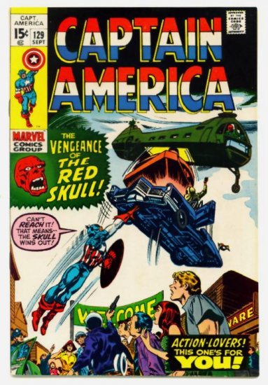 CAPTAIN AMERICA #129 Marvel Comics 1970 VERY FINE