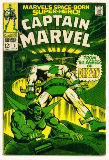 CAPTAIN MARVEL #3 Marvel Comics 1968 Mar-Vell