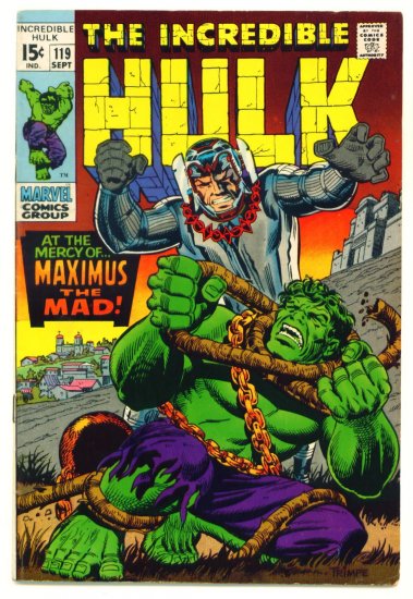 INCREDIBLE HULK #119 Marvel Comics 1969 VS Maximus