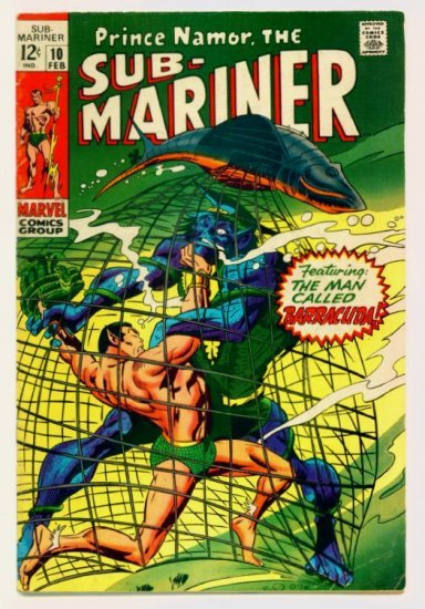 SUB-MARINER #10 Marvel Comics 1969 Origin Serpent Crown