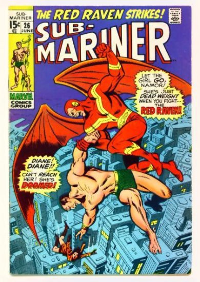 SUB-MARINER #26 Marvel Comics 1970 Red Raven