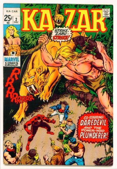 KA-ZAR #2 GIANT Marvel Comics 1970 X-Men and Daredevil
