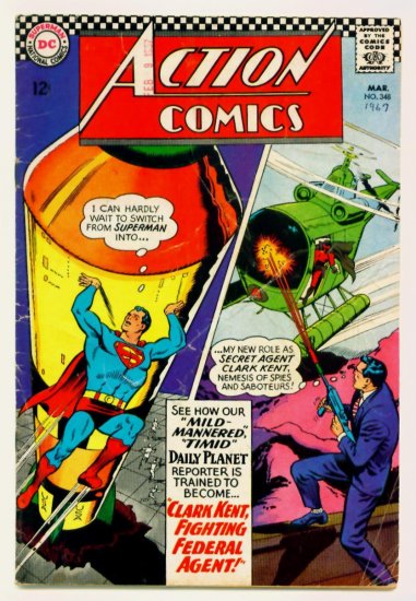 ACTION COMICS #348 DC 1967 Superman & Supergirl