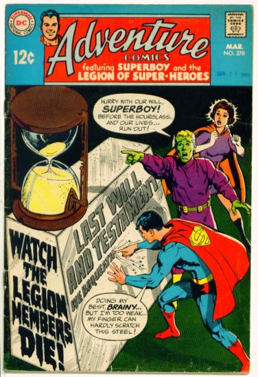 ADVENTURE COMICS #378 DC 1969 Legion of Super-Heroes