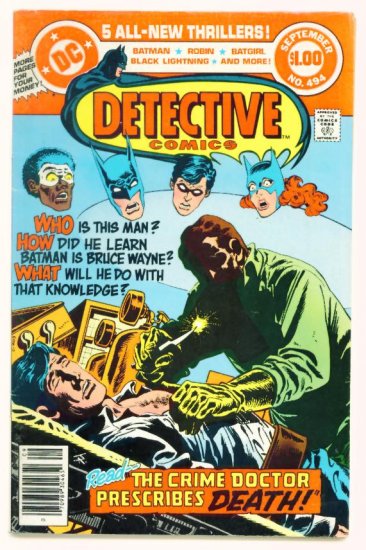 DETECTIVE COMICS #494 DC 1980 Batman Batgirl Dollar Giant