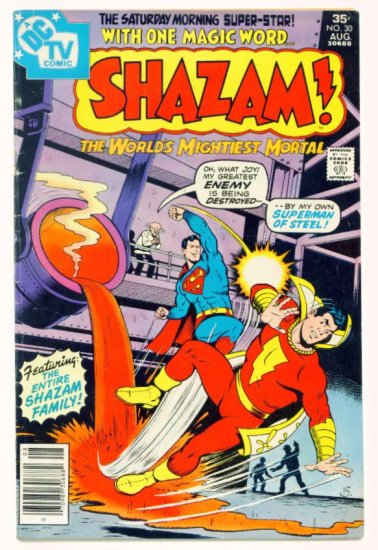 SHAZAM ! #30 DC Comics 1977 Captain Marvel and Superman
