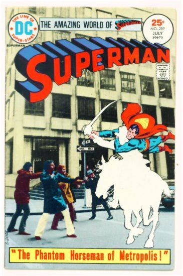 SUPERMAN #289 DC Comics 1975 Photo Cover