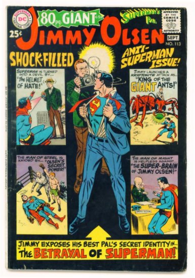 JIMMY OLSEN Superman's Pal #113 DC Comics 1968 80 Page Giant G-50