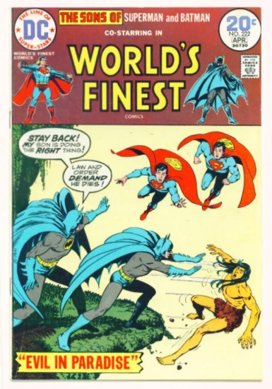 WORLDS FINEST #222 DC Comics 1974 Superman and Batman