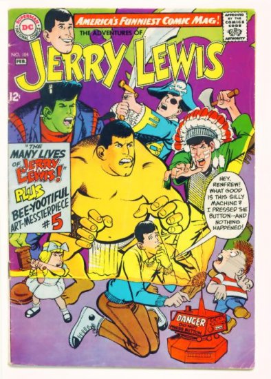 The ADVENTURES of JERRY LEWIS #104 DC Comics 1968 Neal Adams