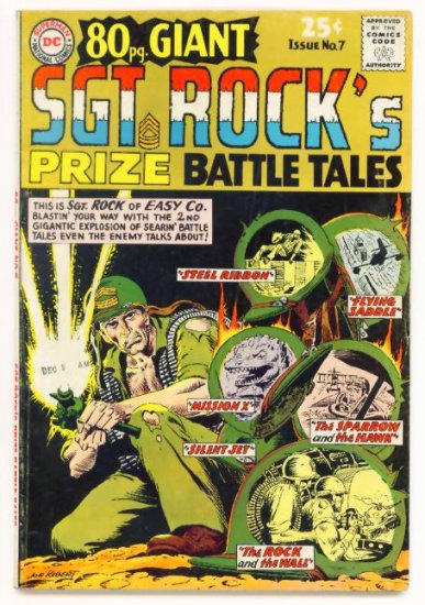 SGT ROCK PRIZE BATTLE TALES 80 PAGE GIANT #7 DC Comics 1967