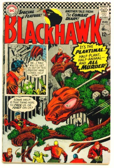 BLACKHAWK #218 DC Comics 1966 Monster Cover