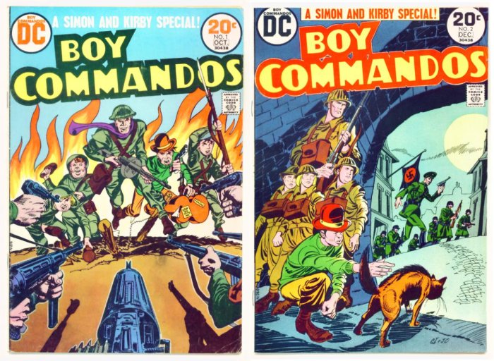 BOY COMMANDOS #1 and #2 DC Comics 1973 Joe Simon Jack Kirby