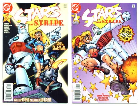 STARS and STRIPE #0 and #1 DC Comics 1999
