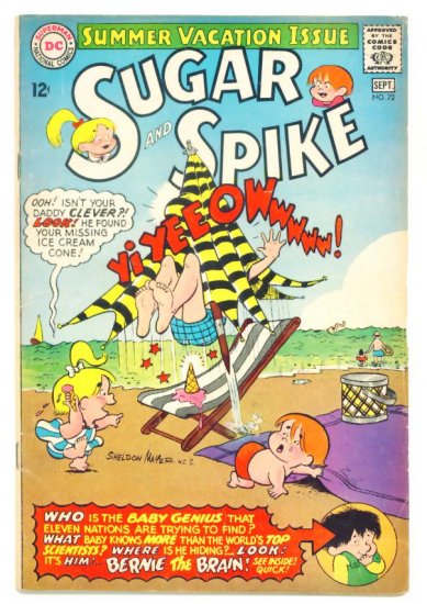 SUGAR and SPIKE #72 DC Comics 1967 First Bernie Brain