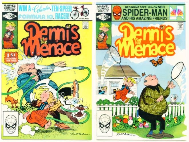 DENNIS the MENACE #1 and #2 Marvel Comics 1981