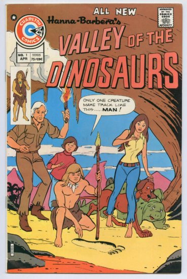 VALLEY of the DINOSAURS #1 Charlton Comics 1975 Very Fine