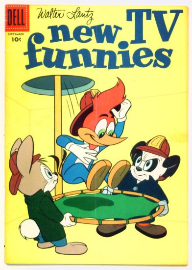 NEW TV FUNNIES #259 Dell Comics 1958 Firemen Cover