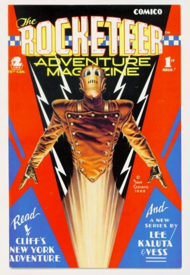 ROCKETEER ADVENTURE MAGAZINE #1 Comico 1988 Dave Stevens