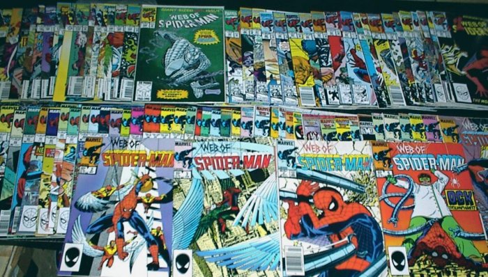 WEB of SPIDER-MAN Lot of 117 Marvel Comics #1 - #129