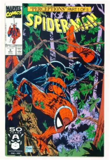 SPIDER-MAN #8 Marvel Comics 1991 NM Wolverine