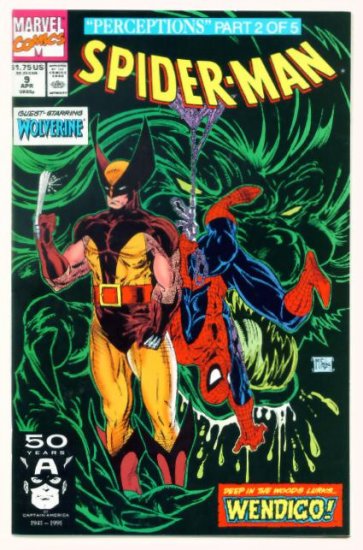 SPIDER-MAN #9 Marvel Comics 1991 NM Wolverine