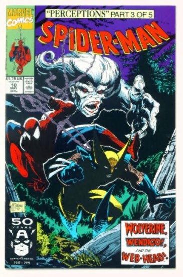 SPIDER-MAN #10 Marvel Comics 1991 NM Wolverine