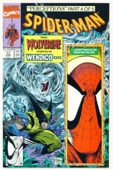 SPIDER-MAN #11 Marvel Comics 1991 NM Wolverine
