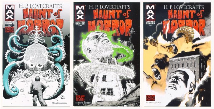 HAUNT of HORROR #1 #2 #3 Full Run Marvel Comics 2008 HP Lovecraft