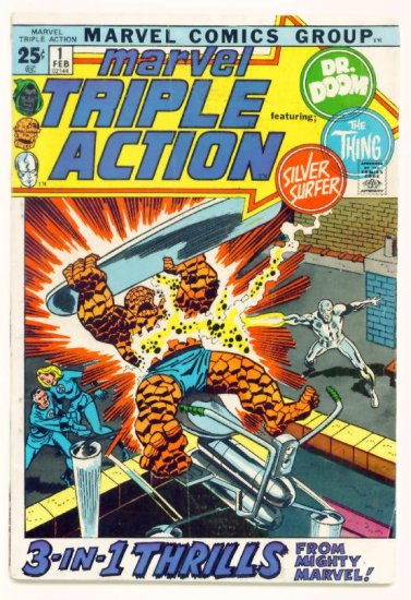 MARVEL TRIPLE ACTION #1 Marvel Comics 1972 Fantastic Four Silver Surfer