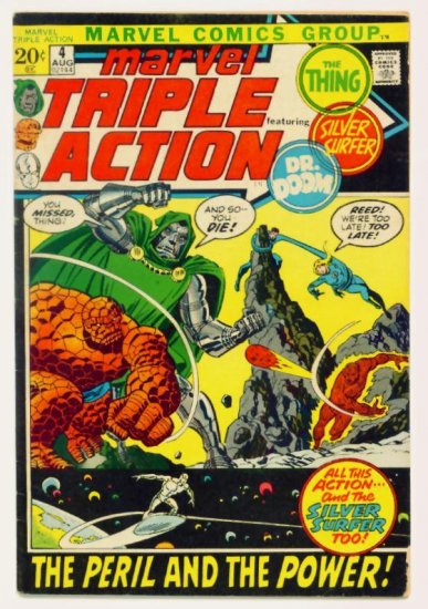 MARVEL TRIPLE ACTION #4 Marvel Comics 1972 Fantastic Four Silver Surfer