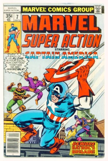 MARVEL SUPER ACTION #7 Marvel Comics 1978 Captain America