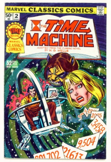 The TIME MACHINE Marvel Classics Comics #2 1976 HG Wells