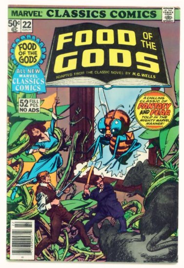 FOOD of the GODS Marvel Classics Comics #22 1977 HG Wells