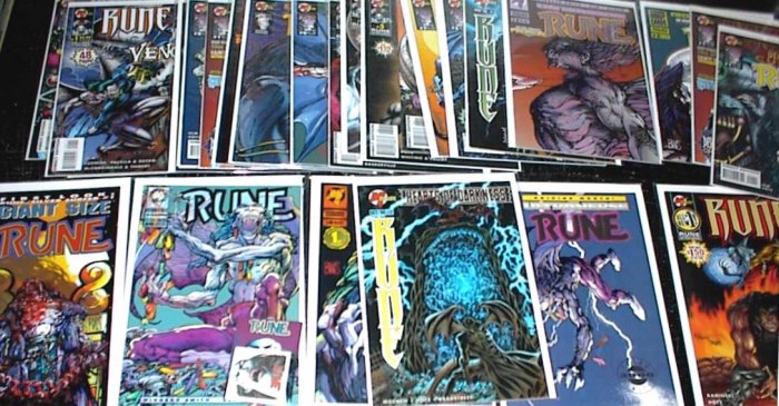 RUNE Lot of 25 Malibu Comics Barry Windsor Smith