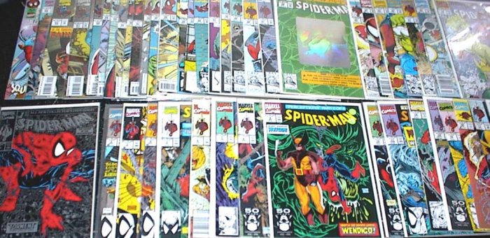 SPIDERMAN Lot of 39 Marvel Comics 1990 - 1997 #1 - #63
