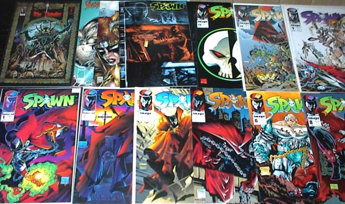 SPAWN Lot of 13 Image Comics #1 - #65 + Todd McFarlane