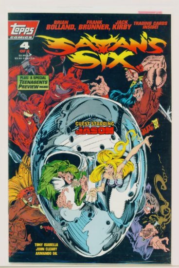 SATANS SIX #4 Topps Comics 1993 Jason Appearance ( Friday 13th )