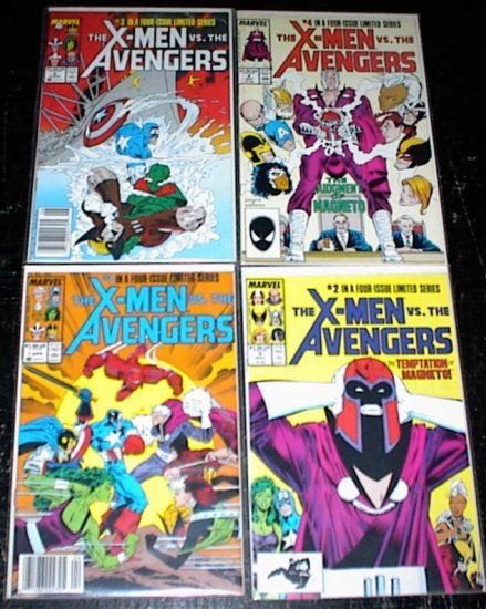 X-MEN Vs The AVENGERS #1 - #4 Full Run Marvel Comics 1987