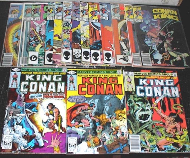 KING CONAN Lot of 16 Marvel Comics #1 - #55 Conan the Barbarian