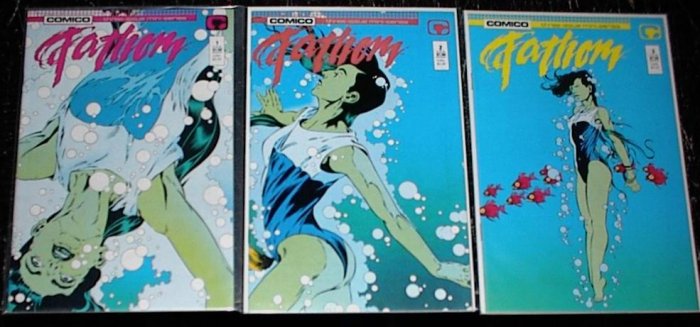 FATHOM Lot of 3 Comico Comics #1- 3 Full Run 1st Series
